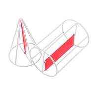 VINTORKY 1 Juego de modelos de cilindros y conos - Juego de sólidos geométricos - Materiales didácticos con discos giratorios para la enseñanza de matemáticas en casa