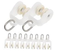 VINTORKY 10 Piezas Accesorios de polea de Cortina Curtain Rail Curtain Rod Curtain Pole Postes de Cortina Extensibles Barras de Cortina Planeador de Cortinas Rodillos de Cortina plástico
