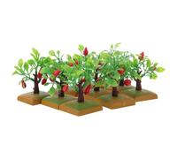 VINTORKY 10 Piezas de Árboles Frutales en PVC Diseño Único, Compactos Fina Elaboración para Decoración de Jardines y Maquetas en Miniatura Varios Estilos