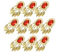 VINTORKY 10 Piezas de Colgantes Artesanales de Acrílico y Metal en Color Rojo para Decoración de Ropa y Proyectos de Manualidades, Ideales para Falda y Accesorios Elegantes