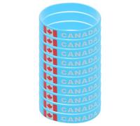 VINTORKY 10 pulseras de silicona con la bandera del país: Pulseras de fútbol de Canadá, muñequeras de goma del equipo de fútbol para aficionados al deporte en 2026.
