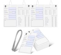 VINTORKY 100 Etiquetas para Gestión del Cambio de Aceite en Vehículos, Diseño de Doble Cara en Papel Agujero y Cuerda para Negocios Automotrices