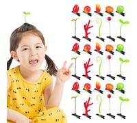 VINTORKY 100 Pinzas de Pelo Forma de Brotes de Soja en Pvc, Diseño Único y Pequeño, Cómodas para Uso Prolongado, Ideales para Cosplay y Carnaval Varios estilos