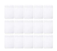 VINTORKY 100 Porta Credenciales de Plástico Pvc Transparentes, Resistentes al Agua, con Clips Metálicos, Prácticos y Fáciles de Llevar para Oficina y Viajes