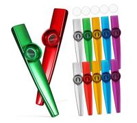 VINTORKY 12 Kazoos de Metal Compactos Instrumento Musical Kazoo de Alto Rendimiento para Adultos y Principiantes Tacto Cómodo para Actuaciones y Juegos en Grupo