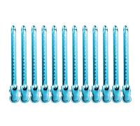 VINTORKY 12 Pinzas de Pelo de Acero Inoxidable Resistentes Color Azul para Peluquería y Corte, Herramientas Profesionales para Mujeres y Estilistas en Salón