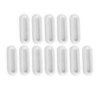 VINTORKY 12 Tiradores Adhesivos de Plástico Blanco para Puertas y Ventanas, Fácil Instalación Marcas de Huellas, Accesorios Multifunción para Decoración Interior del Hogar