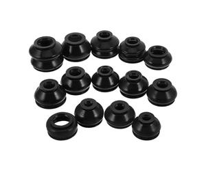 VINTORKY 14 fuelles para rótulas de dirección de automóviles - Fuelles exteriores para rótulas de dirección y suspensión - Tapas antipolvo de goma de varios tamaños para la protección del eje