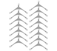 VINTORKY 15 Piezas Eslabones Giratorios Triples para Pesca de Agua Salada Acero Inoxidable Conector Rodante Antienredos Resistente para Pesca al Aire Libre Mar