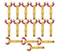 VINTORKY 16 Pinzas navideñas de Madera: Lindas Pinzas de Ropa con Forma de Reno, para proyectos de Arte DIY, Soporte para Papel, Tarjetas de Mensajes fotográficos y exhibiciones de Obras de Arte.