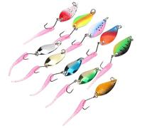 VINTORKY 1Juego Cebos de Pesca Artificial Cucharas Señuelos de Soft Bait Material Premium y Resistente al Desgaste para Todo Tipo de Peces y