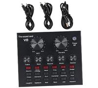 VINTORKY 1juego Tablero Mezclador De Profesional Tarjeta De y Cambiador De Voces Para Transmisiones y Grabaciones Compatible Micrófonos De Condensador