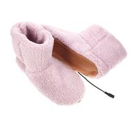 VINTORKY 1par Calentador De Pies Eléctrico Usb Recargable Zapatillas De Peluche Para Invierno Calentador De Pies Térmico Para Hogar Diseño De Botín Días Fríos