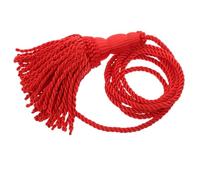 VINTORKY 1par Cuerda Trenzada De Borlas Para Instrumentos De Viento Compatible Bugles y Trompetas Decoración Roja Para Actuaciones y Eventos Musicales