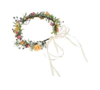 VINTORKY 1pieza Floral Colorida Para Novia Diadema De Flores Artificiales Tocado Para Bodas y Festivales Accesorio De Moda Para Ceremonias y Eventos Especiales