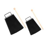 VINTORKY 2 Juegos de Cencerro y Juego de Instrumentos de Percusión de Mano Cascabel para Eventos Deportivos Fútbol y Bodas