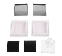 VINTORKY 2 paletas de sombras de ojos vacías, estuche recargable para sombras de ojos para viajes, paleta de maquillaje vacía para rubor y labial, organizador de 30 mm, blanco