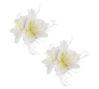 VINTORKY 2 Piezas Accesorios de Playa con Diseño Tropical Clip de Flor Artificial Mano para Vacaciones y Ocasiones Sociales