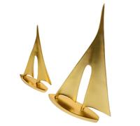 VINTORKY 2 Piezas de Esculturas Náuticas Doradas de Resina Diseño Costero Moderno para Decoración Marinera en Sala y Oficina