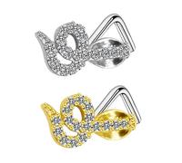 VINTORKY 2 Piezas de Piercings Nasales de Serpiente Clips Nariz Inoxidable Decoraciones Versátiles para Mujeres Accesorios para Fiestas y Uso Diario