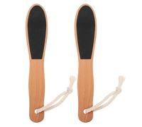 VINTORKY 2 piezas Limas para Pies con Mango de Madera Unidades Removedor de Callos y Durezas Exfoliantes para Eliminar Muerta Duraderas y Fáciles de Usar Casa y