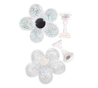 VINTORKY 2 Soportes Magnéticos para Práctica de Manicura Forma de Flor, Soporte para Uñas de Plástico, Exhibidor para Entrenamiento en Estación de Uñas en Casa
