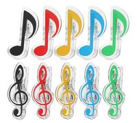 VINTORKY 20 Clips para Libro de Música Diseño de Notas Musicales, Soporte para Partituras, Clips de Plástico, 10 Modelos X 2 Unidades, Accesorios para Libros de Música y Papelería,