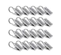 VINTORKY 20 Piezas Anillas de Cortina con Clip Níquel Satinado Enganches Resistentes para Cortinas Uso Hogar y Oficinas