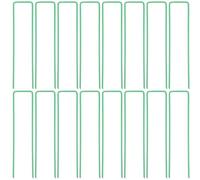 VINTORKY 20 piezas Piquetas de Jardín U Shaped Anclajes para Césped y Camping Soporte Estable para Exterior Resistente y Duradero