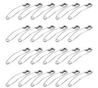 VINTORKY 200 Imperdibles Curvos de Acero Inoxidable de 38 Mm, Pasadores de Seguridad para Manualidades, Costura, Acolchado y Fijación de Prendas, Paquete de 2 Cajas 100 Unidades Cada