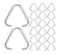 VINTORKY 200 piezas de anillas abiertas: anillas abiertas triangulares de 0,2 pulgadas, conectores de sujeción, hebillas para colgantes, llaveros, pulseras, pendientes y fabricación de joyas.