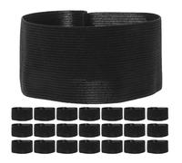 VINTORKY 24 brazaletes de luto, brazaletes de poliéster negro para eventos de, funeral, conmemoración, pésame y respeto, banda elástica para hombres y mujeres.
