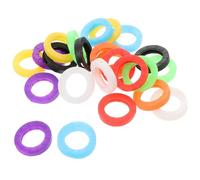 VINTORKY 24 Tapas de Silicona para Llaves en Colores Brillantes, Identificadores Clave Flexibles y Elásticos para Fácil Identificación y Organización de Llaves Comunes Color Aleatorio