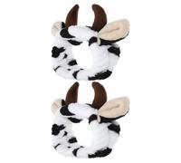 VINTORKY 2piezas Diadema De Orejas De Vaca Lavado Facial Spa y Baño Bonito Accesorio Cuidado Para Mujeres y Niñas