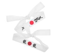VINTORKY 2piezas Estilo Japonés Diadema De Samurái Para Correr Diadema Deportiva De Karate Accesorio Para Disfraz De Chef De Sushi Unidades Por Conjunto