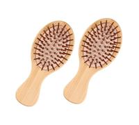 VINTORKY 2piezas Peines De Madera Prácticos y Portátiles Para Masaje Del Cabelludo Combs Mini Ovalados Para Viajes y Uso Diario