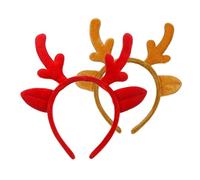 VINTORKY 2piezas Tocado Navideño De Felpa Diademas Decorativas Bandas Cabello De Alce Para Fiestas