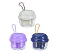 VINTORKY 3 pastilleros pequeños, organizador diario de pastillas para viajes, mini contenedor de almacenamiento de medicamentos de 2.4 x 2.4 x 2.2 pulgadas con 4 compartimentos para bolsillo o