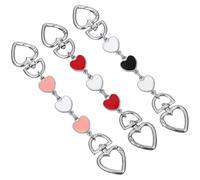 VINTORKY 3 Piezas de Cadena de Extensión para Bolso Diseño de Corazón en Hierro, Correa Decorativa y Funcional para Transformar Bolso en Bandolera, Adecuado para Navidad