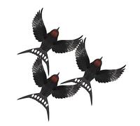 VINTORKY 3 Piezas Nido de golondrina simulado Feiyan decoración del hogar decoración de pared colgante 3 piezas estatua del pájaro del árbol golondrina de simulación ornamento tragar Modelo