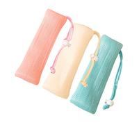 VINTORKY 3piezas Bolsa De Jabón De Malla Multicapas Para Baño y Ducha Suave Elástica y Práctica Rosa y Verde Para Jabones Artesanales y Cuidado