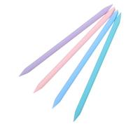 VINTORKY 4 bolígrafos de silicona para esculpir uñas - Aplicador cromado de doble punta de 16,8 cm y herramienta para puntos - Pincel para arte con gel UV y resina - Set de manicura para un estilo de