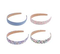 VINTORKY 4 Diademas de Tela Diseño Floral Vintage para Mujer, Accesorio Práctico y Fácil de Usar en Bodas y Fiestas, Colores Variados