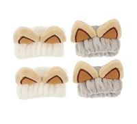 VINTORKY 4 Piezas Muñequera de Lavado Facial Banda de Cuidado Pulsera Absorbente y para Ducha y Maquillaje y para Mujeres y Niñas