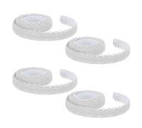 VINTORKY 4 rollos de suministros para álbumes de recortes: Cinta autoadhesiva de encaje para manualidades - 2 yardas de cinta de borde con diseño de encaje para hacer tarjetas, diarios y decoraciones