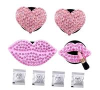VINTORKY 4piezas Clips Aromáticos Para Aire Acondicionado De Coche Decoraciones Interiores Diseño De Corazón y Labios Para Ventilación De Automóvil Aromatizante y Adorno