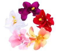 VINTORKY 5 Pinzas Pelo Diseño de Flor de Orquídea, Hechas de Tela de Poliéster, Delicadas y Elegantes para Todo Tipo de Cabello en Ocasiones Obsequios