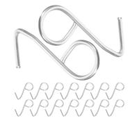 VINTORKY 50 Ganchos en Forma de S de Acero Zincado para Colgar Fundas y Cojines de Asiento de Coche, Solución Multifuncional para Hogares y Oficinas