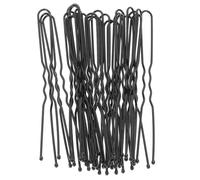 VINTORKY 50 Pcs Rizador De Pelo Borla Spray De Calor Para El Cabello Titulares Horquillas Para El Cabello Bigudí Diente Palo De Pelo En Forma De u Palos De Pelo Para Bollos Neto Black Metal