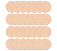 VINTORKY 50 Piezas de Discos Redondos de Madera de Haya sin Terminar 3.8x0.35 Cm para Bricolaje, Manualidades Infantiles y Decoración Diy, Rodajas de Madera Naturales para Pintar